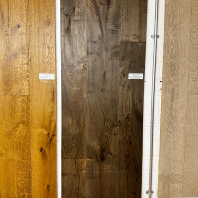 Boston Engineered Real Wood Oak Smoked Grey Reactive Stain Brushed with Sunken Filler